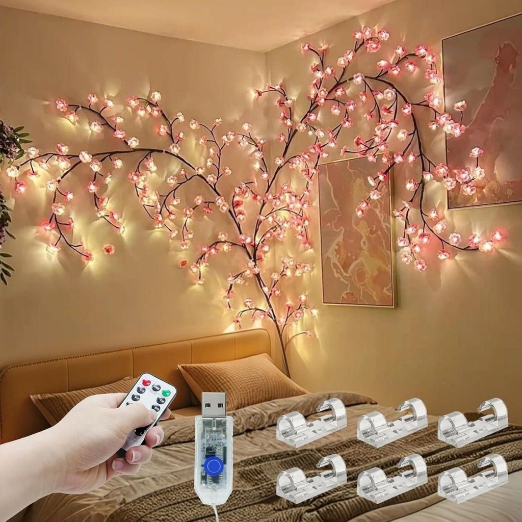 Pink LED Floral Lights