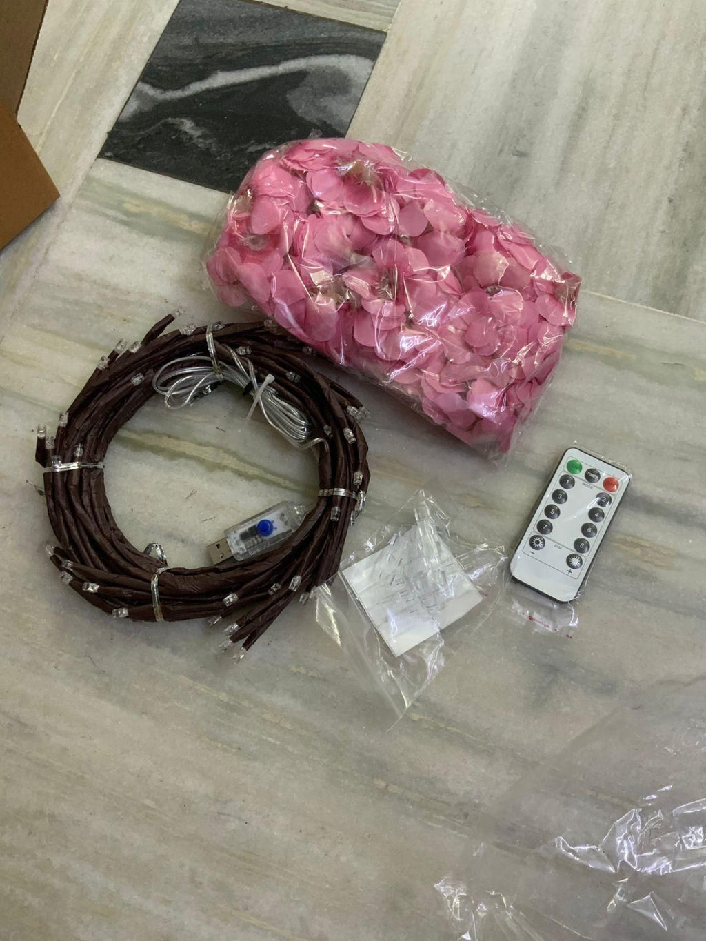 Pink LED Floral Lights